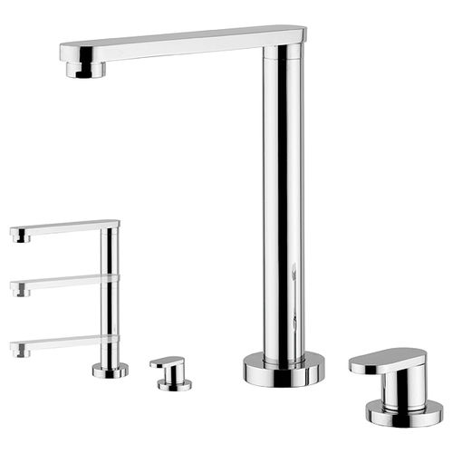 9230 MISCCRM ACQUAMIX Miscelatore cucina con comando remoto e canna abbattibile sottofinestra colore Cromato