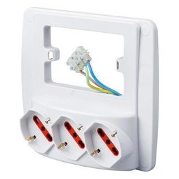 Presa Multipla da parete Emilia Smart con prese bivalenti 10/16 A compatibile con tutte le placche