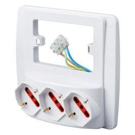 Presa Multipla da parete Emilia Smart con prese bivalenti 10/16 A compatibile con tutte le placche