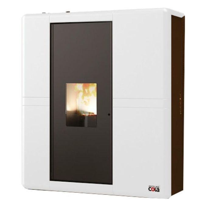COLA LS6MXR0Y Termo Lorene Stufa a Pellet 18,10 kW Efficienza 92,8% Volume Riscaldabile 437 m³ colore Bianco