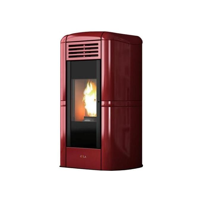 Cola LA13K30Y Charme Ductable Stufa a Pellet Canalizzabile 25 Kg 363 m³ 90% Efficienza (60,1x53,5x114 cm) colore Bordeaux