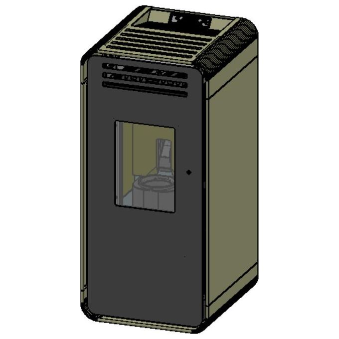Cola LA11CR0Y Stufa a pellet ventilata con telecomando e pulizia automatica colore Bianco