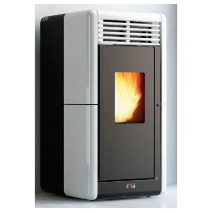 Cola LA2LFR0Y Calla Stufa a pellet canalizzata 18 Kg per stanze fino a 258 m³ Classe A+ (57x53.5x107.5 cm) colore Nero