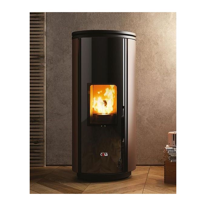 Cola LA12178Y Elegant Ermetica Stufa a Pellet Libera Installazione 20 kg 91,8% Efficienza (54x57,4x121,1 cm) colore Marrone