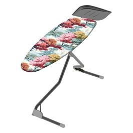 Asse stiro Atlantic 130x44 con regolazione multiposizione altezza e poggiaferro portacaldaia integrato