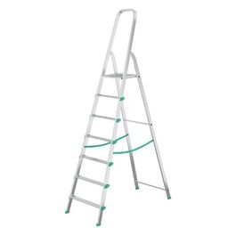 Scala LIBELLULA 7 gradini in alluminio con gradini antiscivolo piedini antiscivolo portata max 150kg EN131 MADE IN ITALY