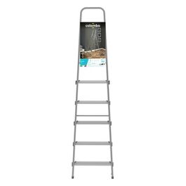 Scala STARK 4 gradini in acciao/alluminio con gradini e piedini antiscivolo EN131 MADE IN ITALY