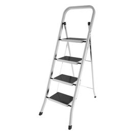 Sgabello Scala FACTOTUM 4 gradini in alluminio con tappetino antiscivolo portata max 150kg EN14183 MADE IN ITALY