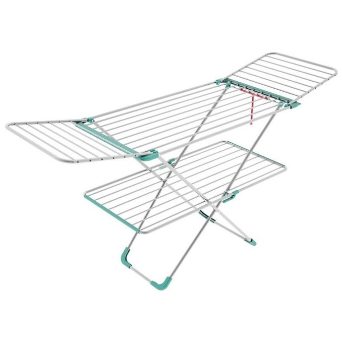 Colombo Stendibiancheria DOUBLE in alluminio, con altezza regolabile in due posizioni, antiruggine, leggero con 30 metri di stenditura.