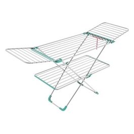 Stendibiancheria DOUBLE in alluminio leggero antiruggine con altezza regolabile e 30 metri di stenditura