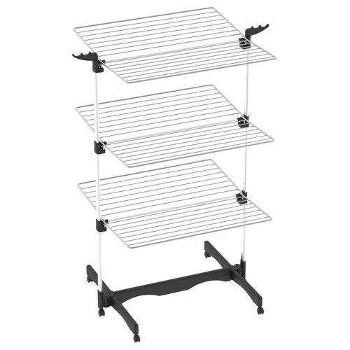 Stendibiancheria Vertical 40 In Alluminio Modulabile Con Porta Grucce Antiruggine Per Spazio Efficiente