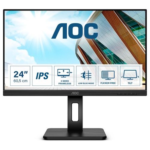 [ComeNuovo] AOC Monitor 23.8'' LED IPS 24P2Q 1920 X 1080 FHD Tempo di risposta 4 ms