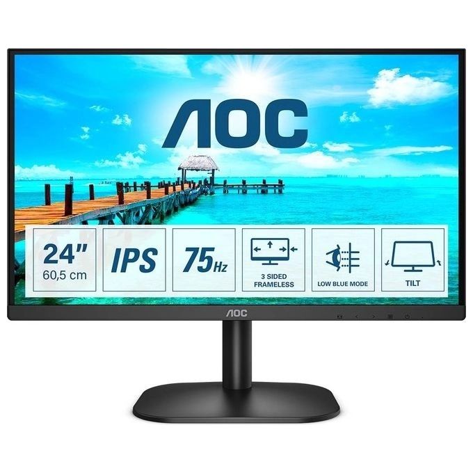 Image of [ComeNuovo] AOC Monitor Flat 23.8'' 24B2XH 1920x1080 Tempo di risposta 4 ms