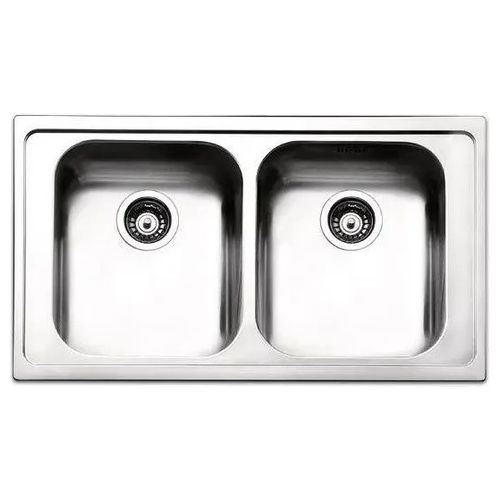 [ComeNuovo] VE862IBC Serie Venezia Lavello Acciaio inox spazzolato da Incasso 2 Vasche 86×50cm