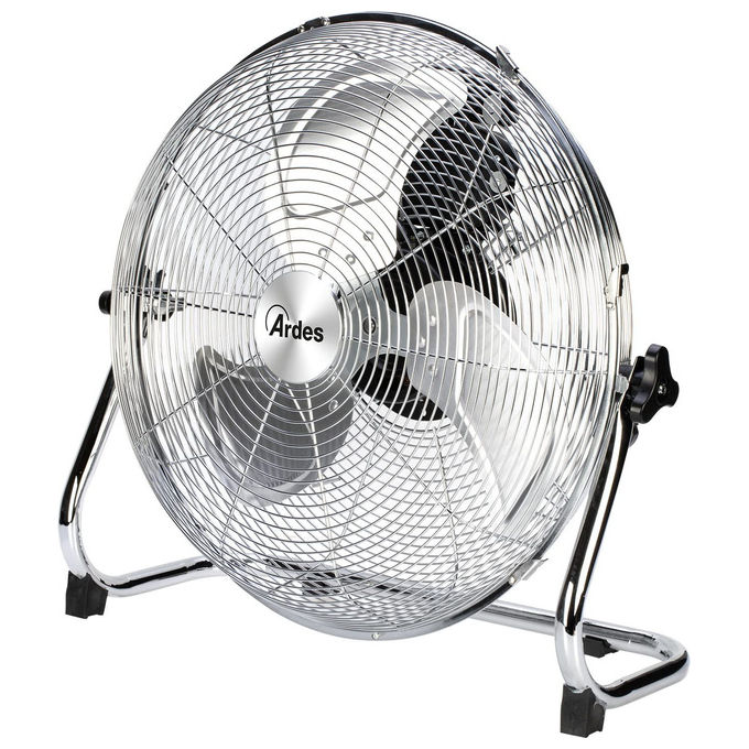 [ComeNuovo] Ardes AR5C40B Ventilatore da Pavimento 40cm 3 Pale Alluminio Cromato 90W 3 Velocita'
