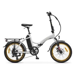 [ComeNuovo] Argento Piuma-S Bici Elettrica Pieghevole, Ruote 20", Autonomia Max 70 km, Display LCD, Motore 250W, Batteria 374W, Cambio Shimano 7 Rapporti, Peso Max Supportato 100 kg