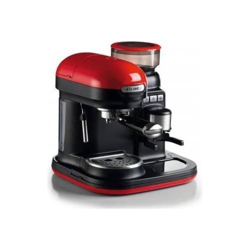 [ComeNuovo] Ariete Macchina per Espresso con Macinacaffe' Integrato Moderna Cappuccinatore Montalatte 1080W Rosso/Nero