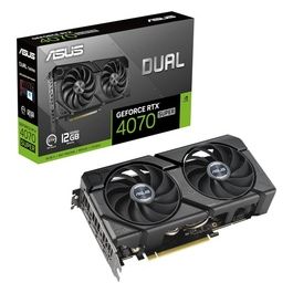 [ComeNuovo] DUAL NVIDIA GeForce RTX 4070 SUPER Scheda Grafica 12 GB GDDR6X 192 Bit PCIe 4.0 HDMI DisplayPort Nero DUAL-RTX4070S-12G-EVO