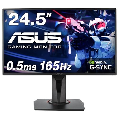 [ComeNuovo] ASUS VG258QR 25'' (24.5'') FHD (1920 x 1080) Esports Gaming Monitor per PC, 0.5 ms, 165 Hz, DP, HDMI, DVI-D , Super Narrow Bezel, FreeSync, Compatibile G-Sync, Filtro Luce Blu, Flicker Free