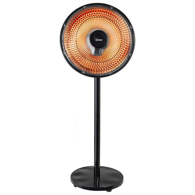 [ComeNuovo] Bimar Stufa Elettrica Ambiente 1000 W Radiante a Parabola Nero