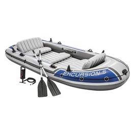 [ComeNuovo] Canotto Excursion 5 persone + Set remi lungo 366cm Intex