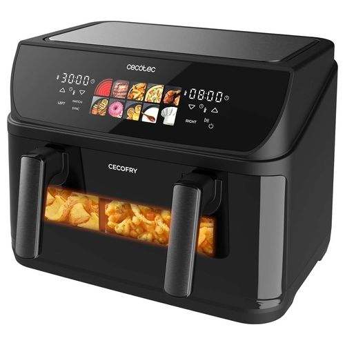 [ComeNuovo] CecofryeGrill Duoheat 10000 Friggitrice 10 Litri 2800W Doppia Temperatura 10 Programmi Nero
