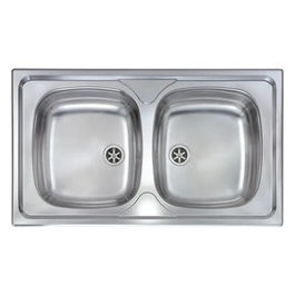 [ComeNuovo] 011554XCSSX Serie Mondial 3'' Lavello Acciaio inox prelucidato da incasso 2 Vasche 86X50cm