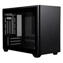 [ComeNuovo] MasterBox NR200P Mini Computer Case ITX - Pannello Laterale in Vetro Temperato, Opzioni di Raffreddamento Superiori, Display GPU Verticale, Accessibilità 360 Gradi Senza Attrezzi - Nero