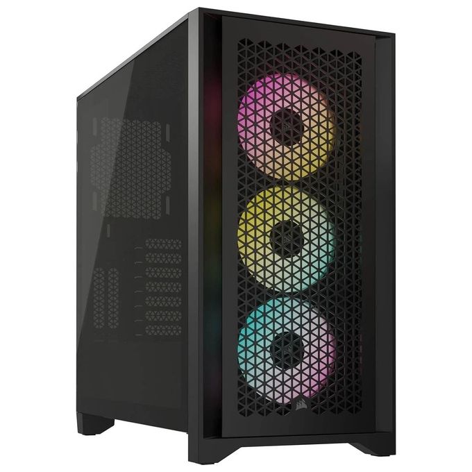 [ComeNuovo] Corsair Case Mid-Tower iCUE 4000D RGB AIRFLOW 3 Ventole AF120 RGB ELITE Controller iCUE Lighting Node PRO Design Con Flusso D'aria Ottimizzato Nero