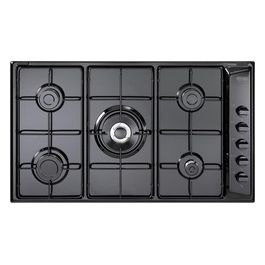 [ComeNuovo] NL 59 DD Piano Cottura a Gas 5 Zone 1 Ultrarapido a Doppia corona 90 cm Nero