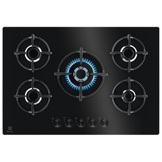 [ComeNuovo] Electrolux EGG75372K Piano Cottura 5 Fuochi a Gas 75 cm Vetro Nero