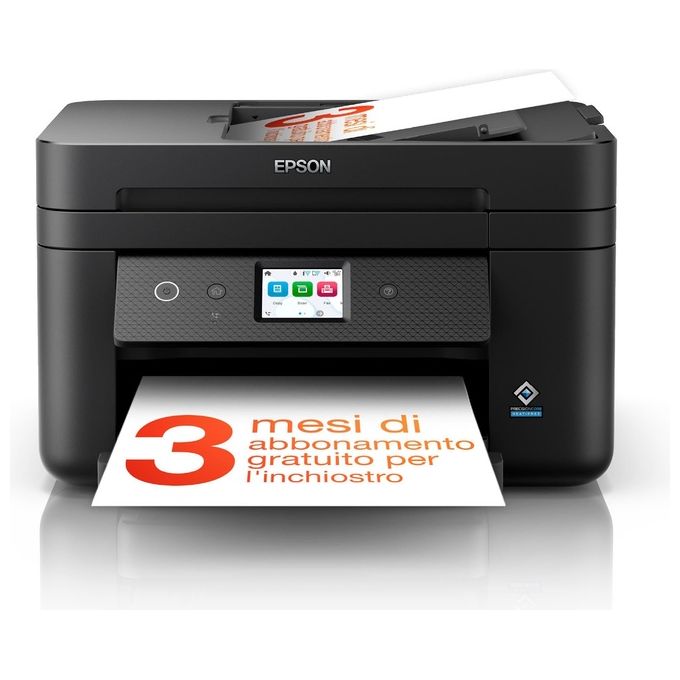 [ComeNuovo] Epson Workforce WF-2960DWF Stampante Multifunzione A4 a getto d'inchiostro (Stampa Fronte Retro, Scansione, Copia, Fax) Display Touch Screen 6.1”, ADF, WiFi, Ethernet, Stampa da mobile, AirPrint, Nero