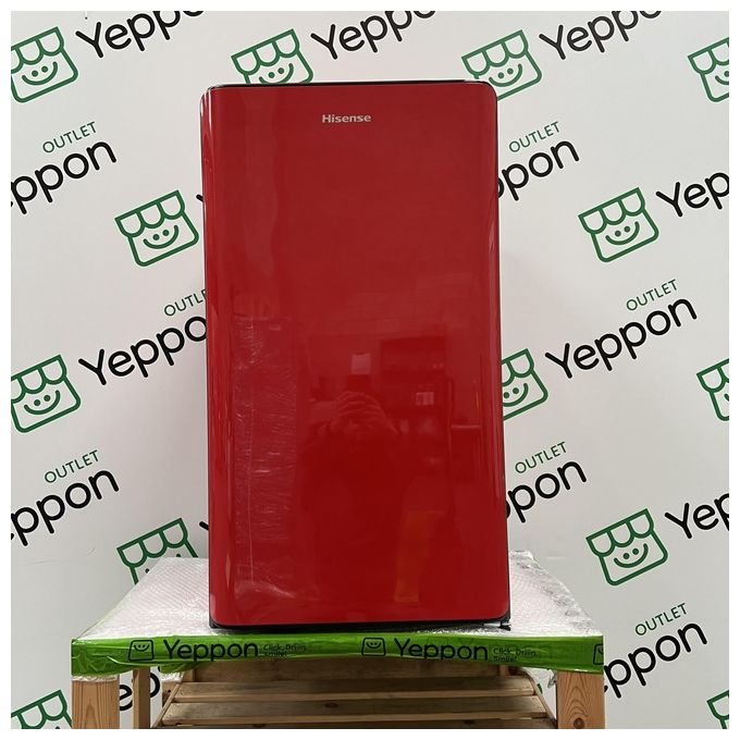 Image of [ComeNuovo] Hisense RR106D4CRF Frigorifero Monoporta da Tavolo Capacita' 89 Litri Classe Energetica F Statico Zona Frezeer 3 star Multi box Balconcino porta XXL 84,2 cm Rosso