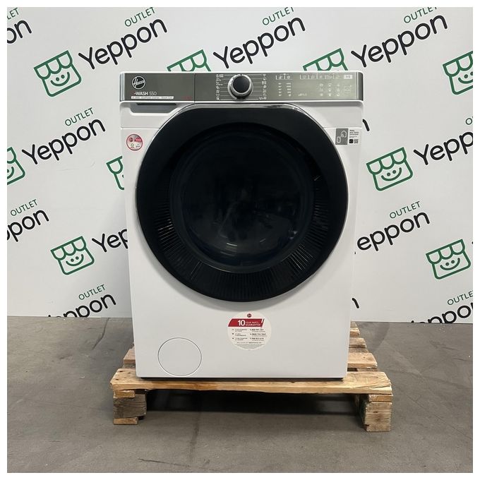 [ComeNuovo] Hoover H-WASH 550 H5WPB414AMBC-S Lavatrice a carica frontale 14kg 1400 giri classe A motore Eco-Power EcoDoser scan etichette funzione vapore controllo remoto bianco 60x67x85