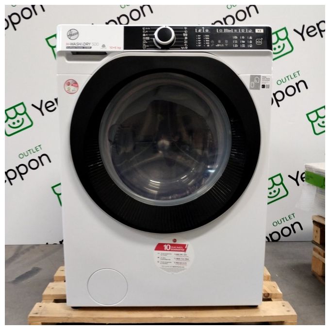 Image of HOOVER HDE 5106AMBS-1-S H-WASHandDRY 500 Lavasciuga 10-6 Kg Centrifuga 1500 giri Motore Inverter BPM Wi-Fi Bluetooth Vapore Classe Energetica D