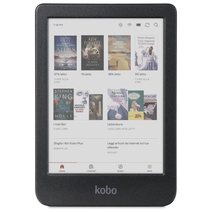 [ComeNuovo] Kobo Clara Colour eReader Display E Ink Kaleido3 da 6'' Antiriflesso Modalita' scura 16Gb Multiformato impermeabile Nero