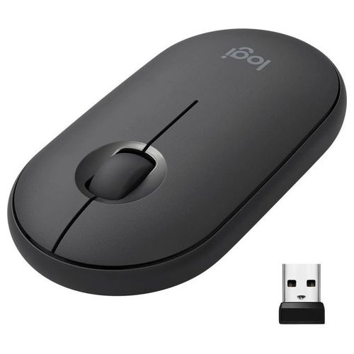 [ComeNuovo] Logitech Pebble Mouse Wireless Bluetooth con Ricevitore USB- Colore Nero