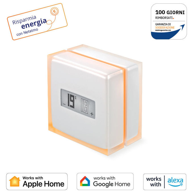 [ComeNuovo] Netatmo Termostato Intelligente Kit Base per Controllo Riscaldamento Autonomo Wi-Fi e App
