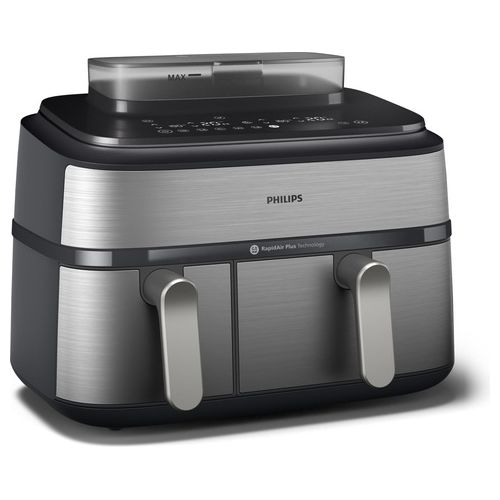 [ComeNuovo] Airfryer Serie 5000 Friggitrice ad aria con doppio cestello 9.0 Litri e cottura a vapore