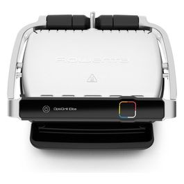 [ComeNuovo] Rowenta GR750D21 OptiGrill Elite Bistecchiera Elettrica con Piastre Rimovibili Griglia Intelligente da Interno Assistente Cottura 12 Programmi Automatici 2000 W 6 Persone Ricettario Incluso