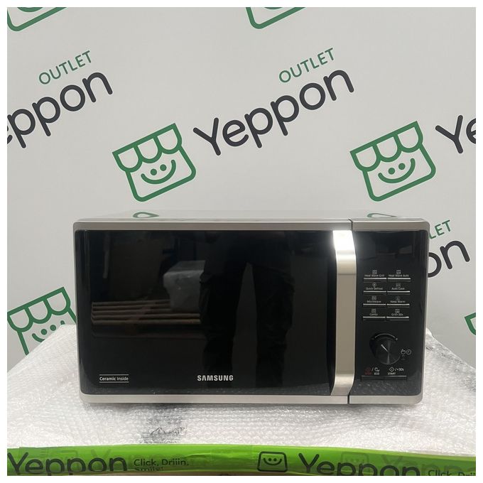 Image of SAMSUNG MG23K3575CS Forno a Microonde con Grill 23 Litri 800 W Auto Cook Piatto Crusty Display LED Acciaio Inox