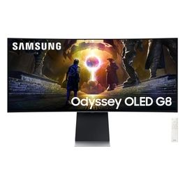[ComeNuovo] Monitor Gaming Odyssey OLED G8 (S34DG850) Curvo (1800R) 34'' 3440x1440 (WQHD) 21:9 HDR10 OLED 175Hz 003ms (GtG) Freesync Premium Pro HDMI USB DP WiFi Casse HAS