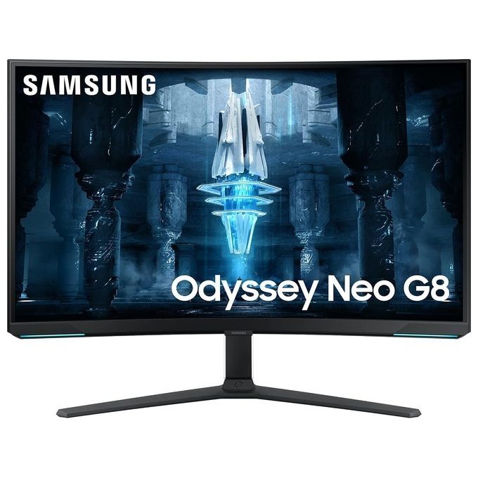 [ComeNuovo] Samsung Monitor Gaming Odyssey Neo G8 (S32BG850), Curvo (1000R), 32'', 3840x2160 (UHD 4K), Mini-LED, HDR10+, VA, 240 Hz, 1 ms, Freesync Premium Pro, HDMI, USB, Display Port, Ingresso Audio, HAS, Pivot