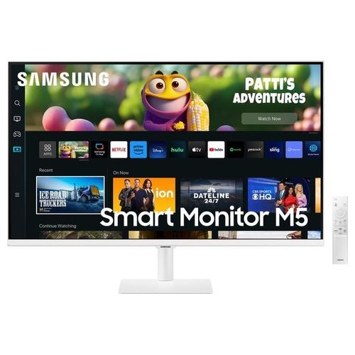 [ComeNuovo] Smart Monitor M5 - M50C da 27'' Full Hd Flat Piattaforma Smart TV Tizen (Amazon Video, Netflix), Airplay, Mirroring, Altoparlanti Integrati, 2x HDMI