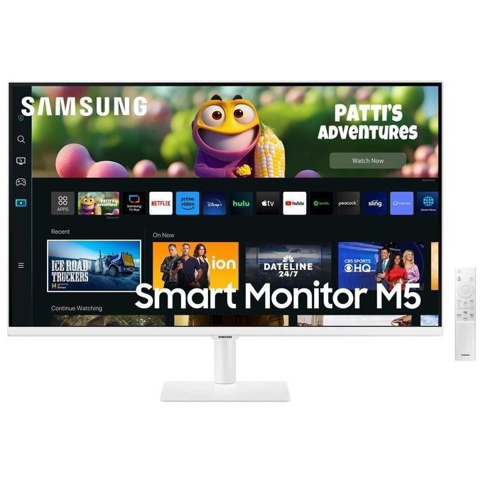 Image of [ComeNuovo] Samsung Smart Monitor M5 - M50C da 27'' Full Hd Flat Piattaforma Smart TV Tizen (Amazon Video, Netflix), Airplay, Mirroring, Altoparlanti Integrati, 2x HDMI