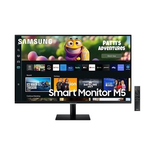 [ComeNuovo] Samsung Smart Monitor M5 LS32CM500EUXEN 32'' Full HD Flat, Piattaforma Smart TV (Amazon Video, Netflix), Airplay, Mirroring, Office 365, Wireless Dex, Gaming Hub, Altoparlanti Integrati, 2x HDMI