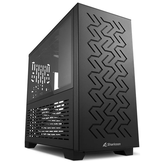[ComeNuovo] Sharkoon MS-Z1000 Case Micro-Atx 2xUsb 3.0 Vetro Temperato 1x80mm Fan Rear 2x120mm Fan Superior Nero
