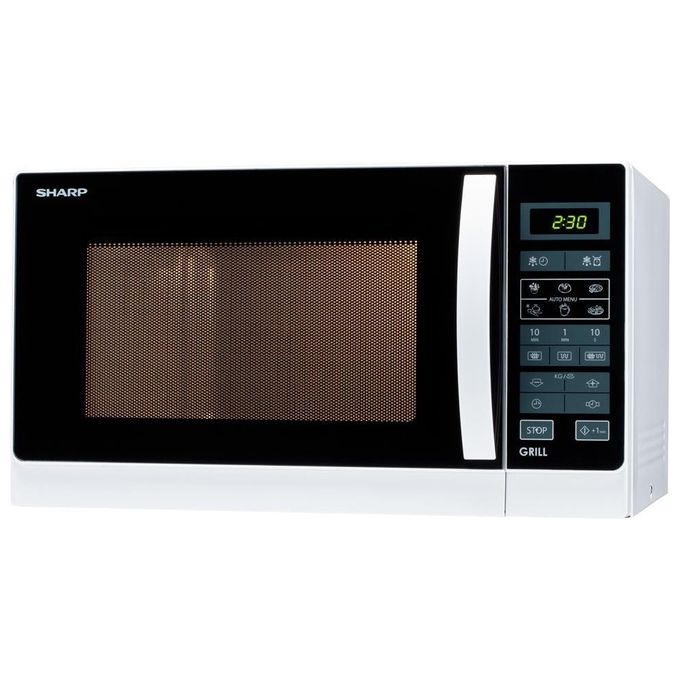 Image of [ComeNuovo] Sharp R-742WW Forno a Microonde con Grill Capacita' 25 Litri Potenza 900W 5 Programmi 5 Livelli di potenza Display digitale Bianco