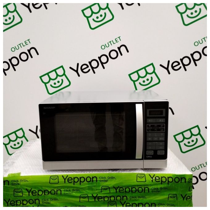 Image of [ComeNuovo] Sharp R-742INW - Forno a microonde combinato, 25 L, 900 W, Classe A, microonde e grill, Argento