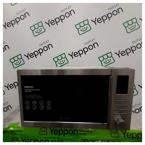 [ComeNuovo] MOE25X Forno a Microonde con Grill Estetica Universale Capacita' 25 Litri Classe energetica  6 Programmi  51 cm Acciaio Inox